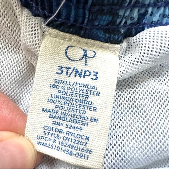 ⭐️ 5 for $25 OP Swim Shorts with Pocket Blue Camo Print Size 3 T - Picture 6 of 6